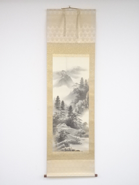 JAPANESE HANGING SCROLL / HAND PAINTED / SCENERY